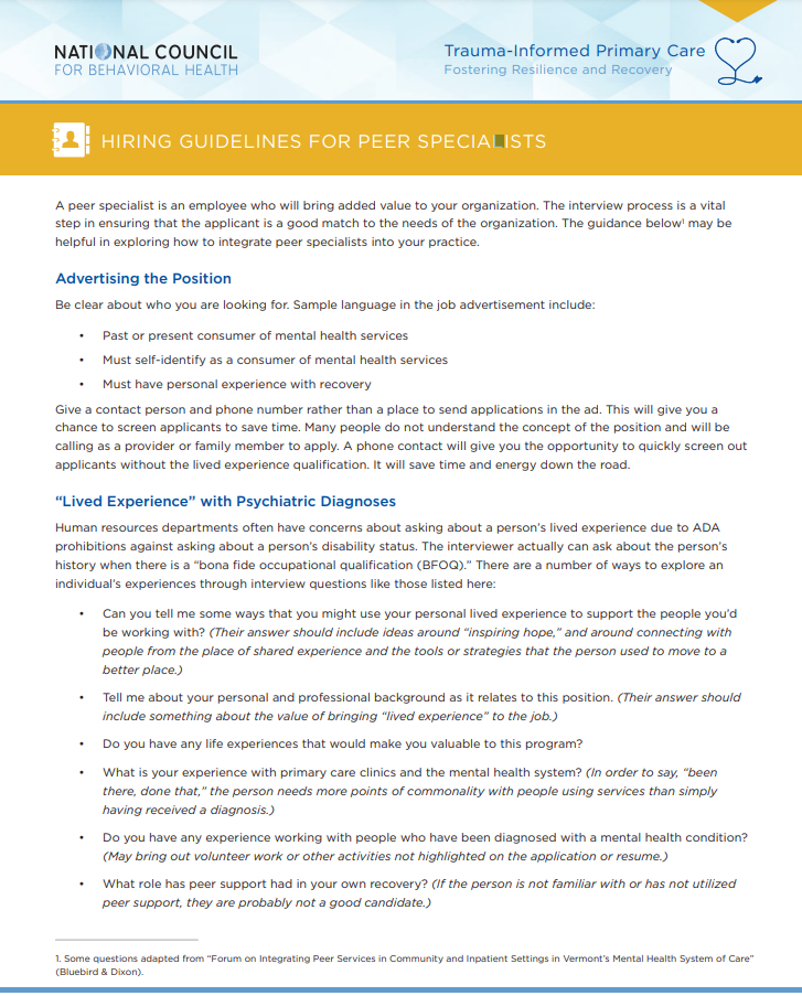 Hiring guidelines National Council for Knowledge Base